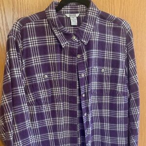 Duluth Trading Co Purple Plaid Button-Down Shirt